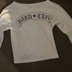 white, hard tail long sleeve
